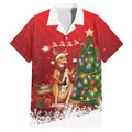Australia Christmas In July Hawaiian Shirt Kangaroo Santa With Aussie Wine