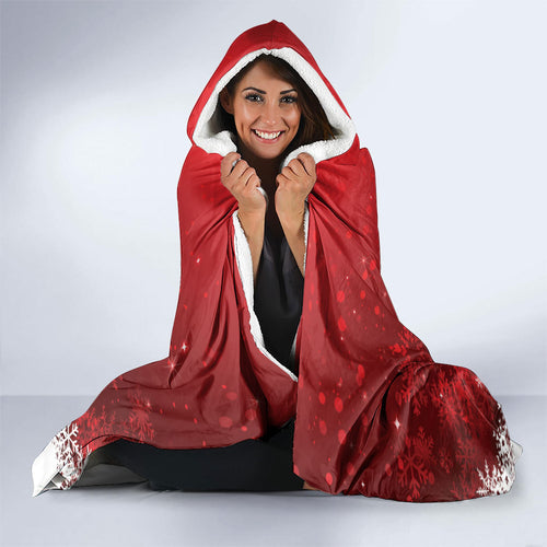 Australia Christmas In July Hooded Blanket Kangaroo Santa With Aussie Wine