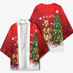 Australia Christmas In July Kimono Kangaroo Santa With Aussie Wine