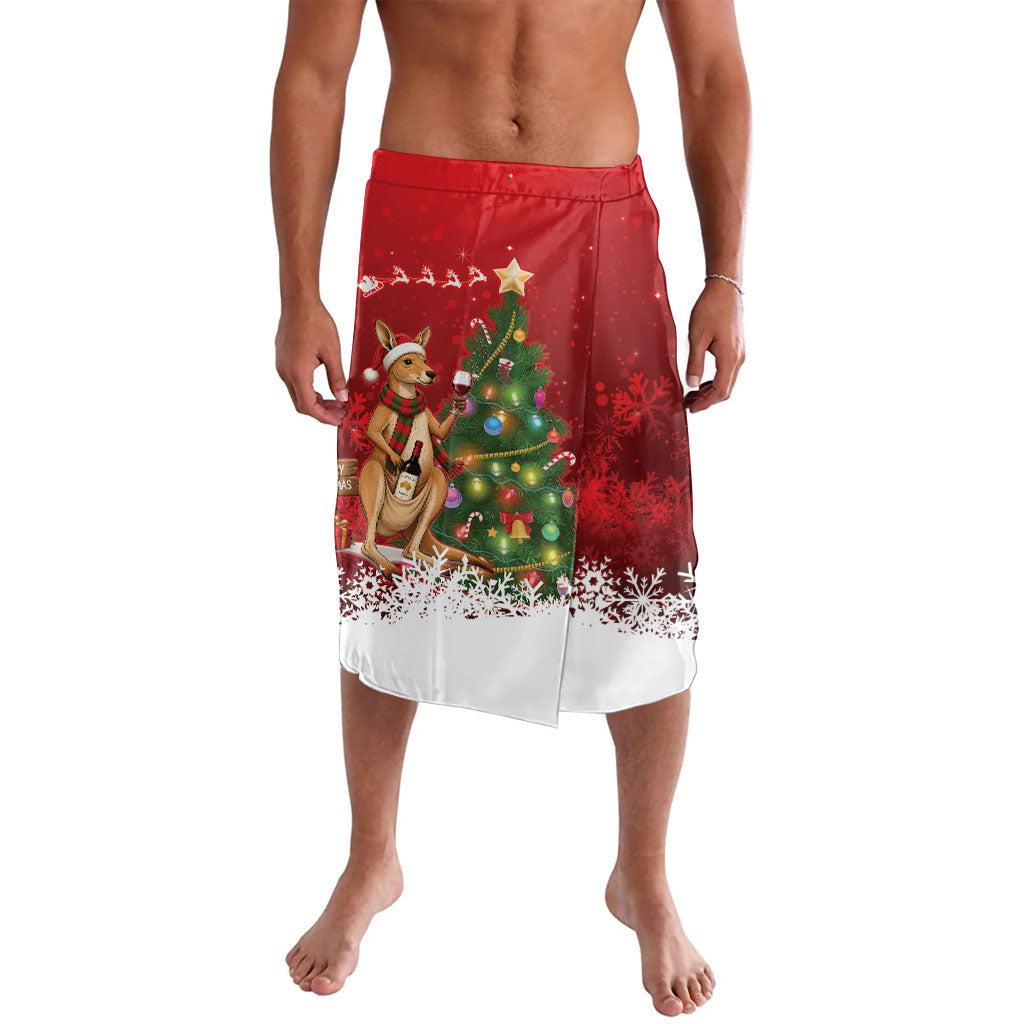 Australia Christmas In July Lavalava Kangaroo Santa With Aussie Wine