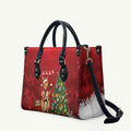 Australia Christmas In July Leather Bag Kangaroo Santa With Aussie Wine