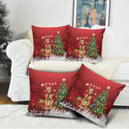 Australia Christmas In July Pillow Cover Kangaroo Santa With Aussie Wine