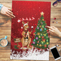 Australia Christmas In July Puzzle Kangaroo Santa With Aussie Wine