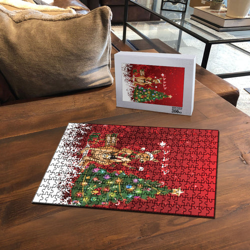 Australia Christmas In July Puzzle Kangaroo Santa With Aussie Wine