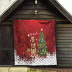 Australia Christmas In July Quilt Kangaroo Santa With Aussie Wine
