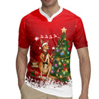 Australia Christmas In July Rugby Jersey Kangaroo Santa With Aussie Wine
