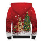Australia Christmas In July Sherpa Hoodie Kangaroo Santa With Aussie Wine