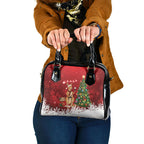 Australia Christmas In July Shoulder Handbag Kangaroo Santa With Aussie Wine