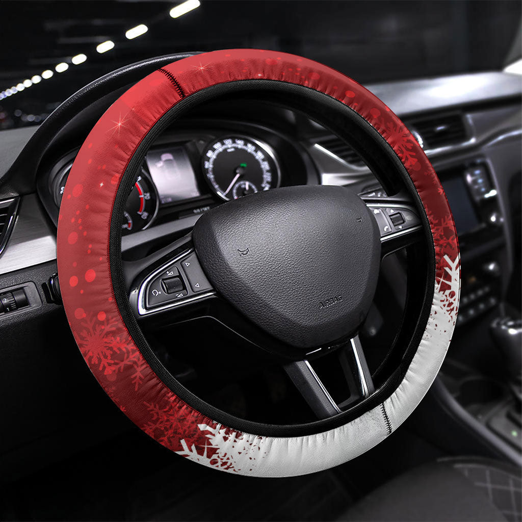 Australia Christmas In July Steering Wheel Cover Kangaroo Santa With Aussie Wine