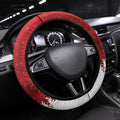Australia Christmas In July Steering Wheel Cover Kangaroo Santa With Aussie Wine