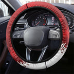 Australia Christmas In July Steering Wheel Cover Kangaroo Santa With Aussie Wine