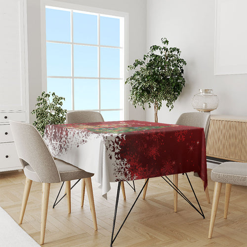 Australia Christmas In July Tablecloth Kangaroo Santa With Aussie Wine