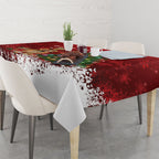 Australia Christmas In July Tablecloth Kangaroo Santa With Aussie Wine