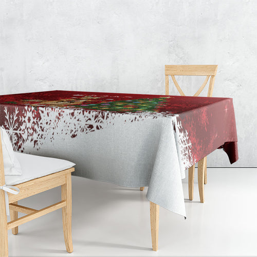 Australia Christmas In July Tablecloth Kangaroo Santa With Aussie Wine