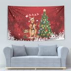 Australia Christmas In July Tapestry Kangaroo Santa With Aussie Wine
