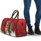 Australia Christmas In July Travel Bag Kangaroo Santa With Aussie Wine