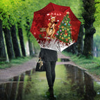 Australia Christmas In July Umbrella Kangaroo Santa With Aussie Wine