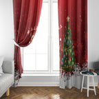 Australia Christmas In July Window Curtain Kangaroo Santa With Aussie Wine