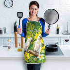 Personalised Australia Golden Wattle And Cacatua Galerita Apron Aboriginal Art - Aussie Hoodie