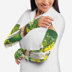 Personalised Australia Golden Wattle And Cacatua Galerita Arm Sleeves Aboriginal Art - Aussie Hoodie
