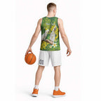 Personalised Australia Golden Wattle And Cacatua Galerita Basketball Jersey Aboriginal Art - Aussie Hoodie