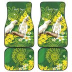Personalised Australia Golden Wattle And Cacatua Galerita Car Mats Aboriginal Art