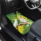 Personalised Australia Golden Wattle And Cacatua Galerita Car Mats Aboriginal Art