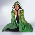 Personalised Australia Golden Wattle And Cacatua Galerita Hooded Blanket Aboriginal Art