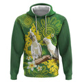 Personalised Australia Golden Wattle And Cacatua Galerita Hoodie Aboriginal Art