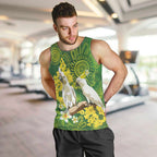 Personalised Australia Golden Wattle And Cacatua Galerita Men Tank Top Aboriginal Art