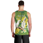Personalised Australia Golden Wattle And Cacatua Galerita Men Tank Top Aboriginal Art
