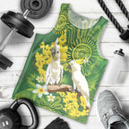 Personalised Australia Golden Wattle And Cacatua Galerita Men Tank Top Aboriginal Art