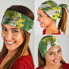Personalised Australia Golden Wattle And Cacatua Galerita Neck Gaiter Aboriginal Art - Aussie Hoodie