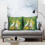 Personalised Australia Golden Wattle And Cacatua Galerita Pillow Cover Aboriginal Art - Aussie Hoodie