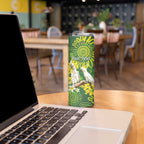 Personalised Australia Golden Wattle With Cacatua Galerita Skinny Tumbler Aboriginal Art