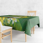 Personalised Australia Golden Wattle And Cacatua Galerita Tablecloth Aboriginal Art