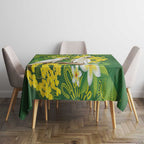 Personalised Australia Golden Wattle And Cacatua Galerita Tablecloth Aboriginal Art