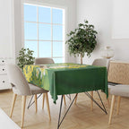 Personalised Australia Golden Wattle And Cacatua Galerita Tablecloth Aboriginal Art