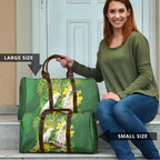 Personalised Australia Golden Wattle And Cacatua Galerita Travel Bag Aboriginal Art - Aussie Hoodie