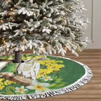 Australia Golden Wattle And Cacatua Galerita Tree Skirt Aboriginal Art - Aussie Hoodie
