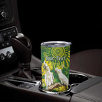 Personalised Australia Golden Wattle With Cacatua Galerita Tumbler Cup Aboriginal Art