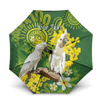 Personalised Australia Golden Wattle And Cacatua Galerita Umbrella Aboriginal Art - Aussie Hoodie
