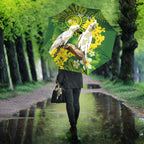 Personalised Australia Golden Wattle And Cacatua Galerita Umbrella Aboriginal Art - Aussie Hoodie