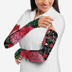 Personalised Australia Waratah And Superb Fairywren Arm Sleeves Aboriginal Art - Aussie Hoodie