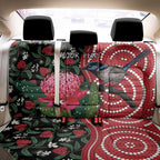 Personalised Australia Waratah And Superb Fairywren Back Car Seat Cover Aboriginal Art