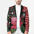 Personalised Australia Waratah And Superb Fairywren Blazer Aboriginal Art - Aussie Hoodie