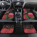 Personalised Australia Waratah And Superb Fairywren Car Mats Aboriginal Art