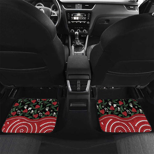 Personalised Australia Waratah And Superb Fairywren Car Mats Aboriginal Art