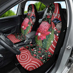 Personalised Australia Waratah And Superb Fairywren Car Seat Cover Aboriginal Art