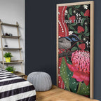 Personalised Australia Waratah And Superb Fairywren Door Cover Aboriginal Art - Aussie Hoodie